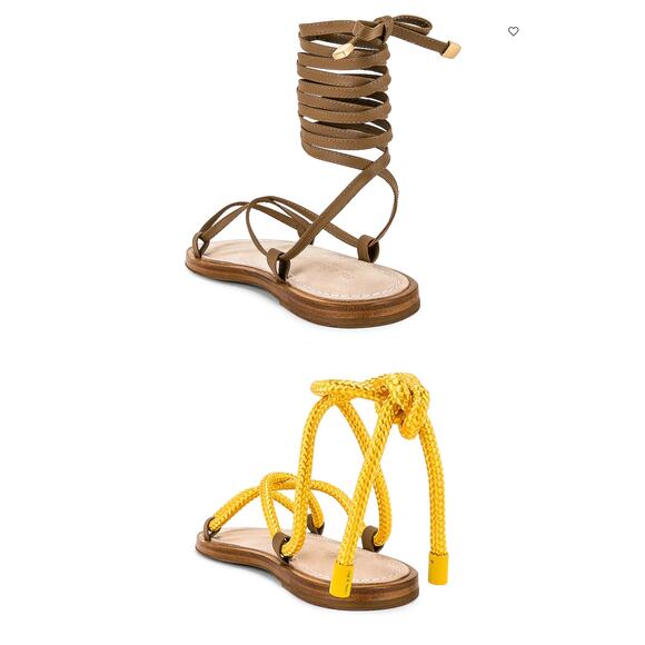 Rag & Bone Gladiator Sandal SIZE 6.5 Tan Festival Gold Ankle Wrap Laces $375 NEW - Picture 11 of 11